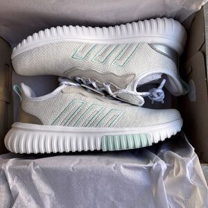 Adidas Kaptir Flow 2.0 Women's 7.5 Running Shoes White Aqua Athletic Sneakers